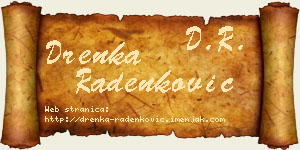 Drenka Radenković vizit kartica